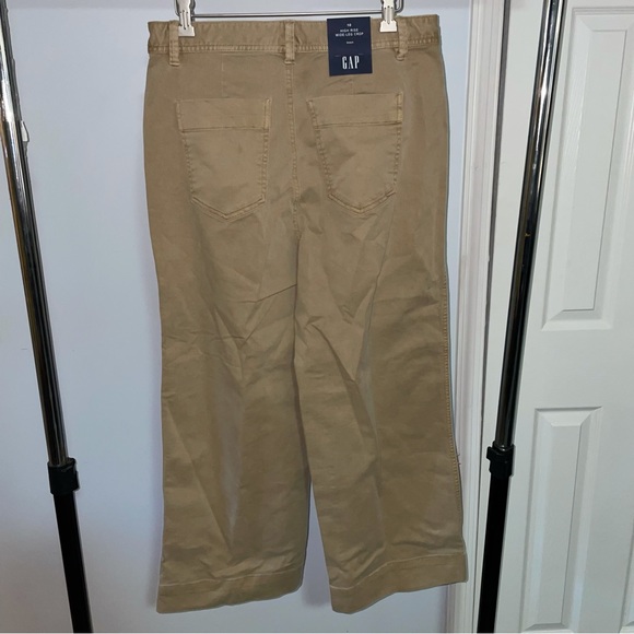 Gap High Rise Wide Leg Crop Khaki Pants Size 10 never worn - Picture 7 of 7